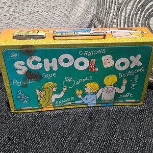 Vintage Ohio Art Metal School Supply Box